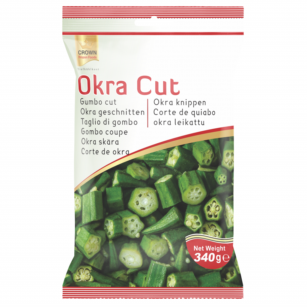 Crown Frozen Sliced Okra (Bhindi) 340g